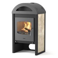 Kaminofen HS Flamingo Meland 9,2 kW Weiss Oak